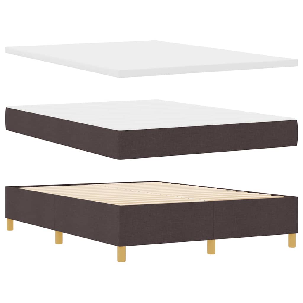 Boxspringbed met matras Donkerbruin 140 x 190 cm Stof is nu te koop bij PeponiXL, paradijselijk wonen!