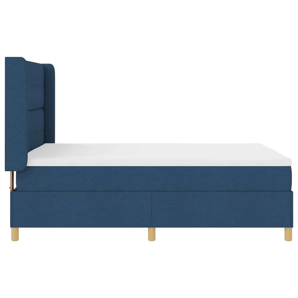 Boxspringbed met matras met hoofdeinde Blauw 140 x 200 cm Stof is nu te koop bij PeponiXL, paradijselijk wonen!