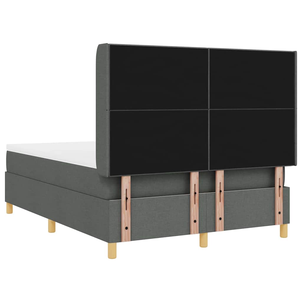 Boxspringbed met matras Donkergrijs 160 x 200 cm Stof is nu te koop bij PeponiXL, paradijselijk wonen!