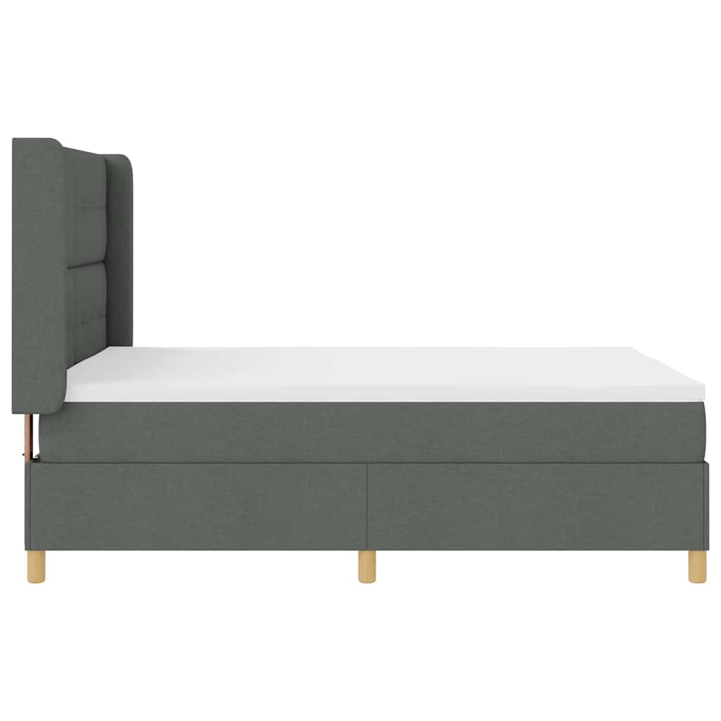 Boxspringbed met matras Donkergrijs 160 x 200 cm Stof is nu te koop bij PeponiXL, paradijselijk wonen!