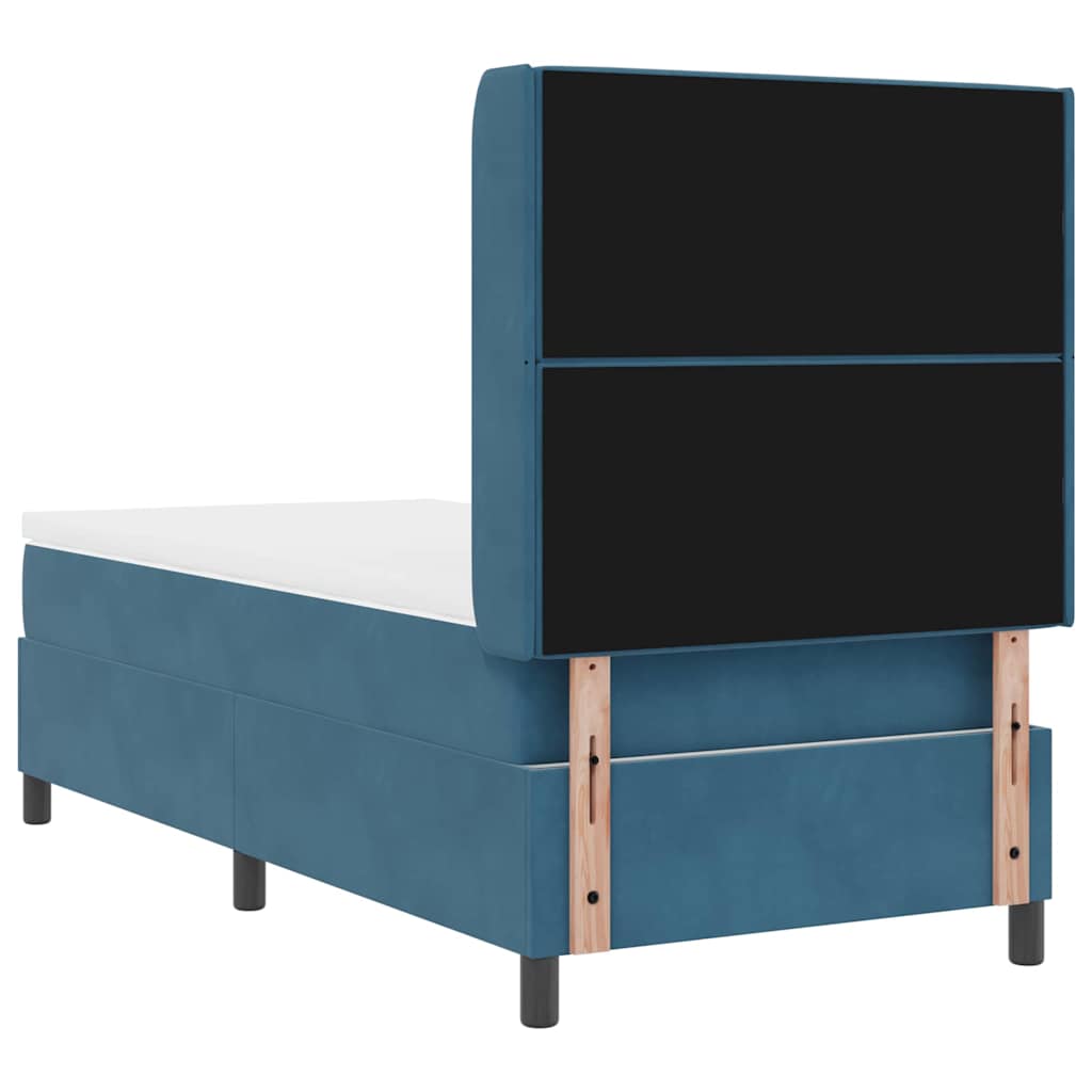 Boxspringbed met matras Blauw 90 x 190 cm Fluweel