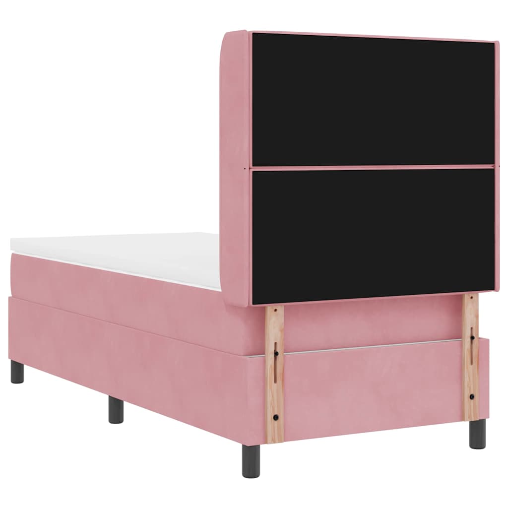 Boxspringbed met matras Roze 100 x 200 cm Fluweel is nu te koop bij PeponiXL, paradijselijk wonen!