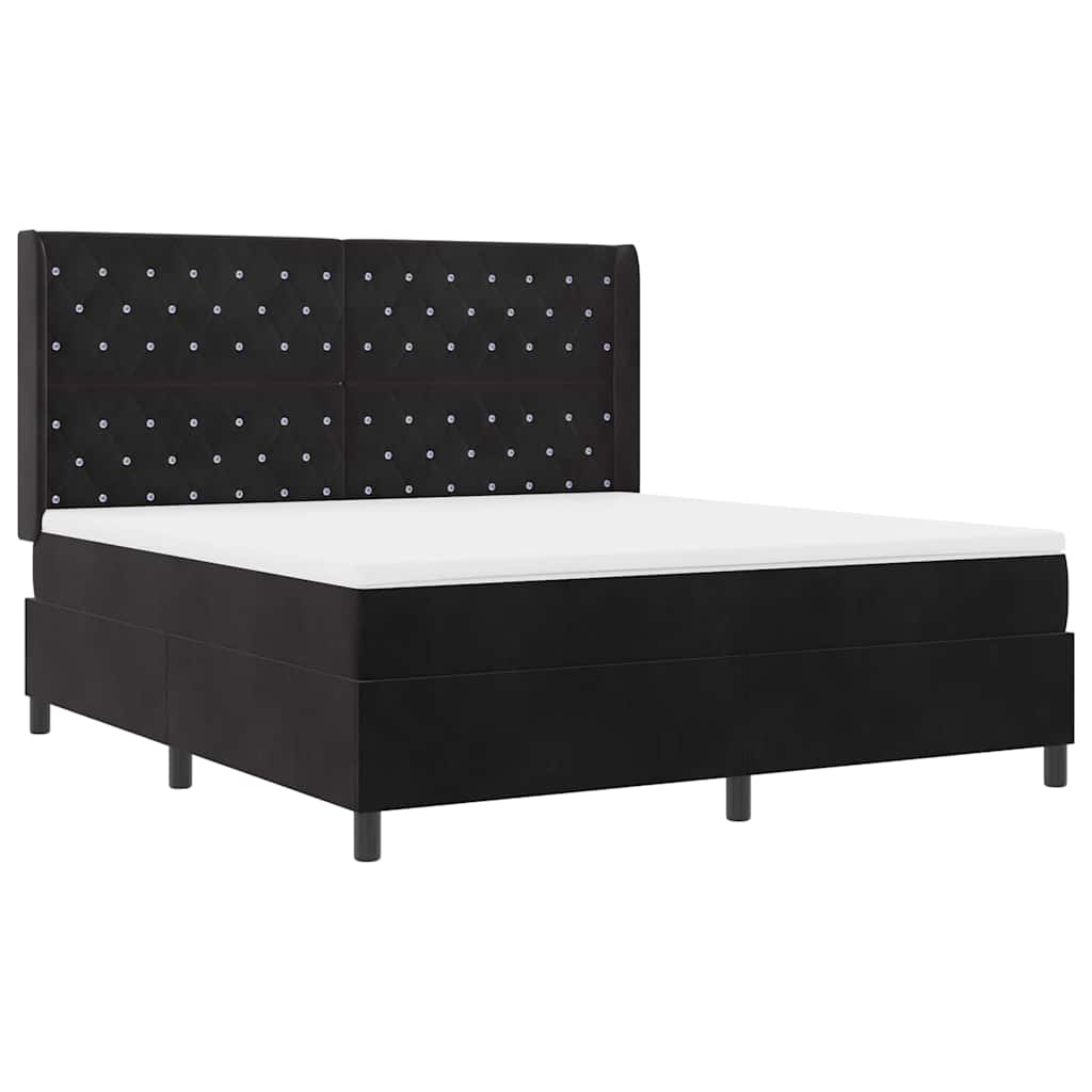 Boxspringbed met matras Zwart 180 x 200 cm Fluweel