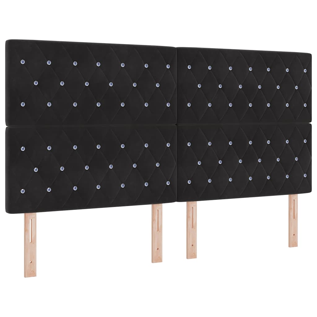 Boxspringbed met matras Zwart 180 x 200 cm Fluweel