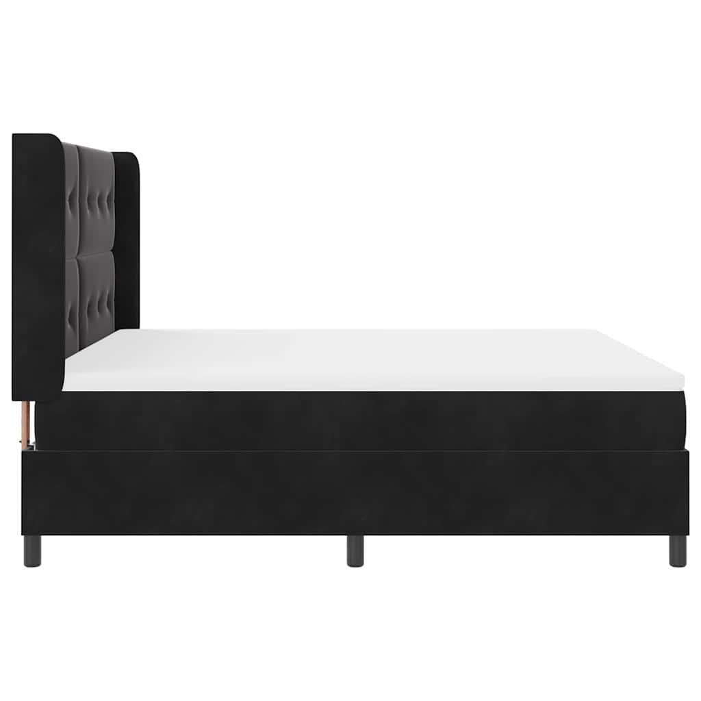 Boxspringbed met hoofdeinde Zwart 180 x 200 cm Fluweel