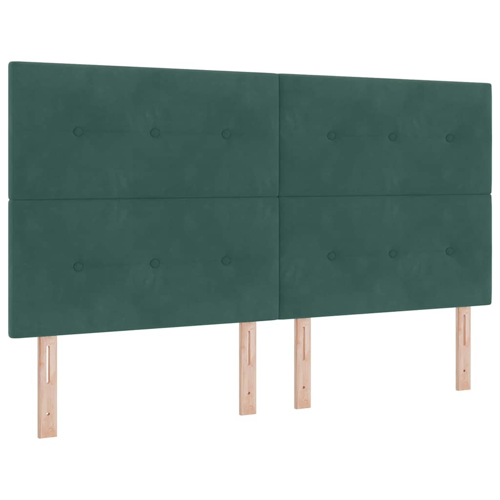 Boxspringbed met hoofdeinde Donkergroen 180 x 200 cm Fluweel
