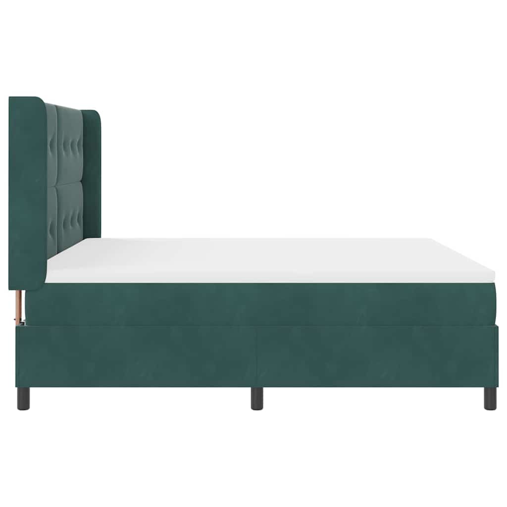 Boxspringbed met hoofdeinde Donkergroen 180 x 200 cm Fluweel