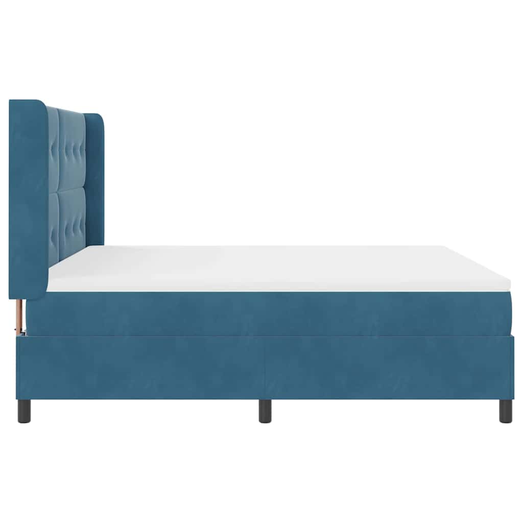 Boxspringbed met hoofdeinde Blauw 180 x 200 cm Fluweel