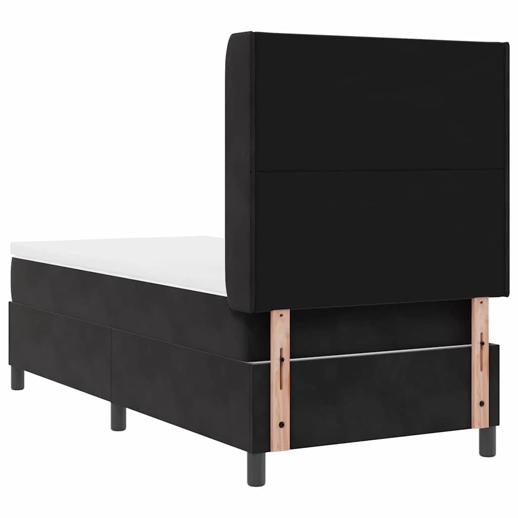 Boxspringbed met hoofdeinde Zwart 90 x 190 cm Fluweel