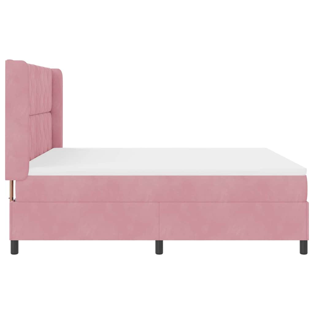 Boxspringbed met hoofdeinde Roze 180 x 200 cm Fluweel is nu te koop bij PeponiXL, paradijselijk wonen!