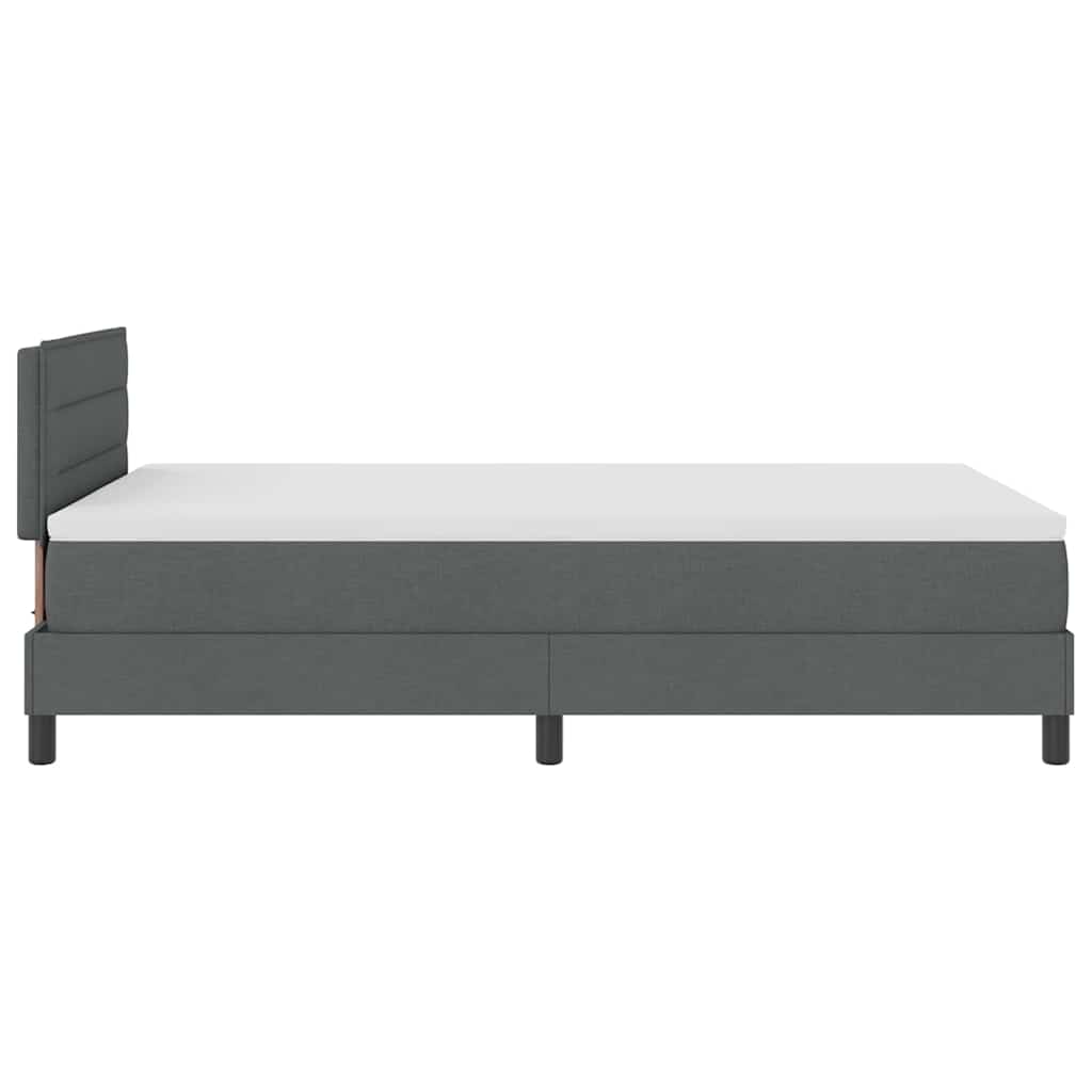 Boxspring bed met matras met LED Donkergrijs 120 x 190 cm Stof is nu te koop bij PeponiXL, paradijselijk wonen!