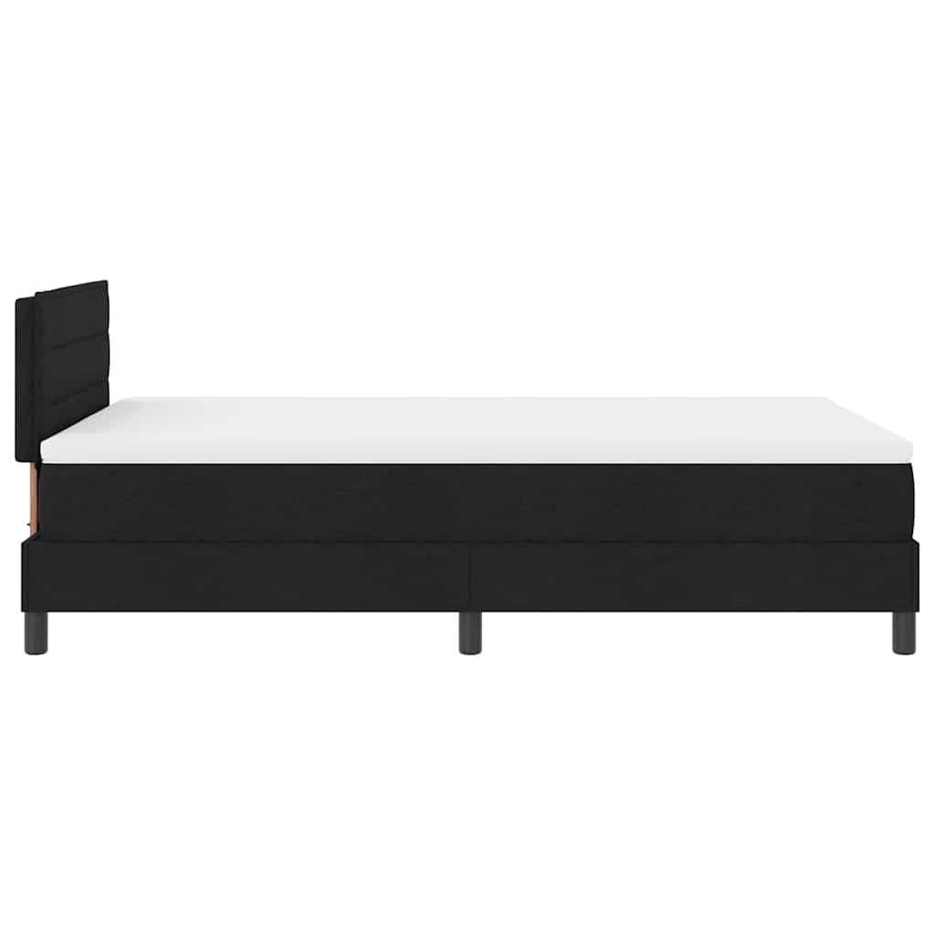Boxspring bed met matras met LED Zwart 120 x 190 cm Stof is nu te koop bij PeponiXL, paradijselijk wonen!