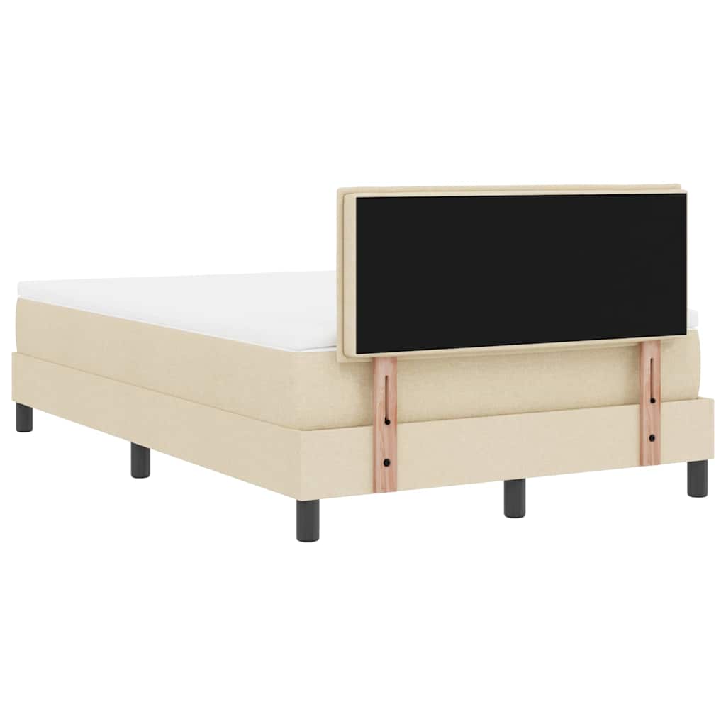 Boxspring bed met matras met LED Crème 120 x 190 cm Stof is nu te koop bij PeponiXL, paradijselijk wonen!