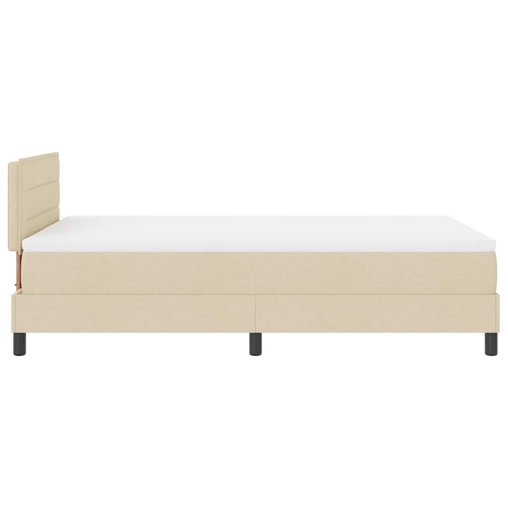 Boxspring bed met matras met LED Crème 120 x 190 cm Stof is nu te koop bij PeponiXL, paradijselijk wonen!