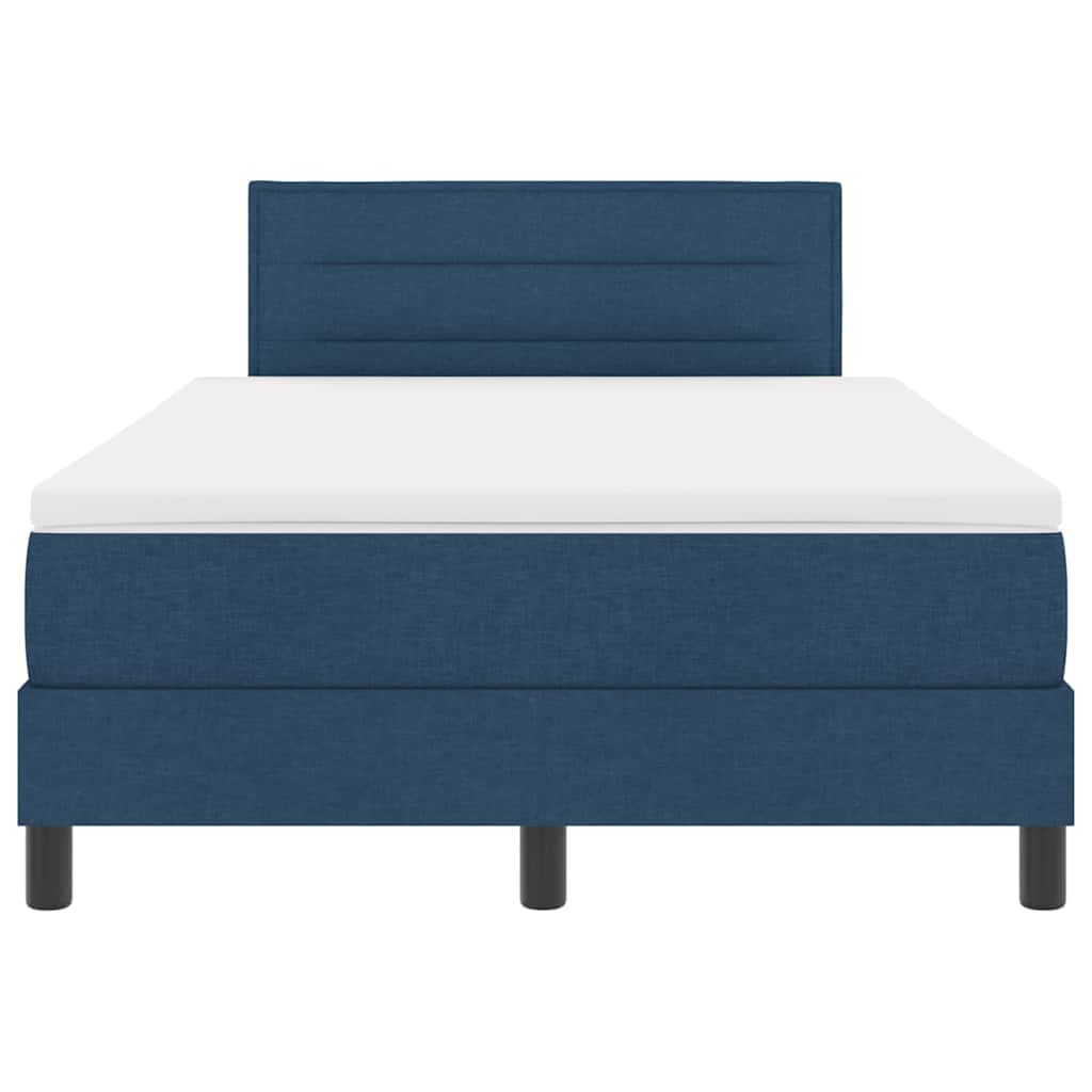 Boxspring bed met matras met LED Blauw 120 x 200 cm Stof is nu te koop bij PeponiXL, paradijselijk wonen!