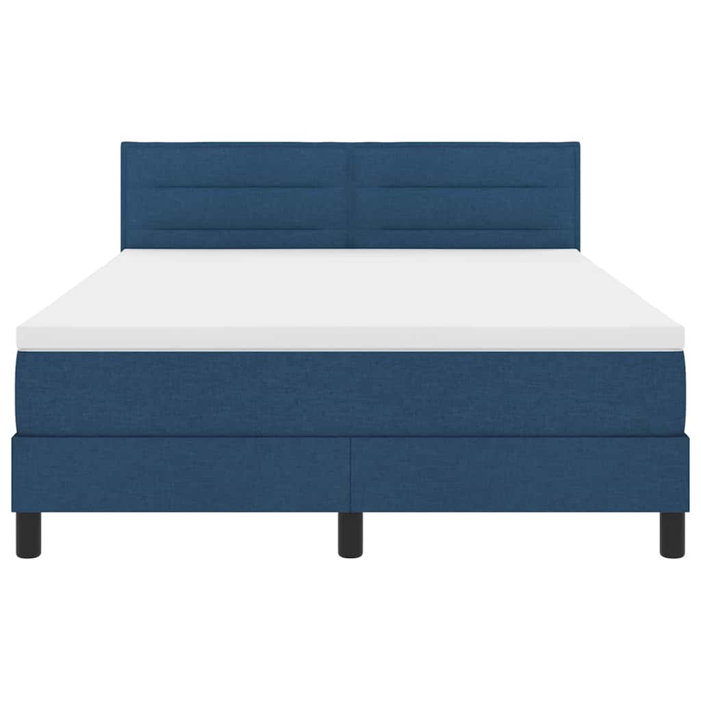 Boxspring bed met matras met LED Blauw 160 x 200 cm Stof is nu te koop bij PeponiXL, paradijselijk wonen!