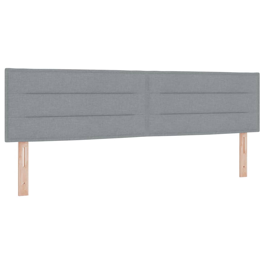 Boxspring bed met matras met LED Lichtgrijs 180 x 200 cm Stof is nu te koop bij PeponiXL, paradijselijk wonen!
