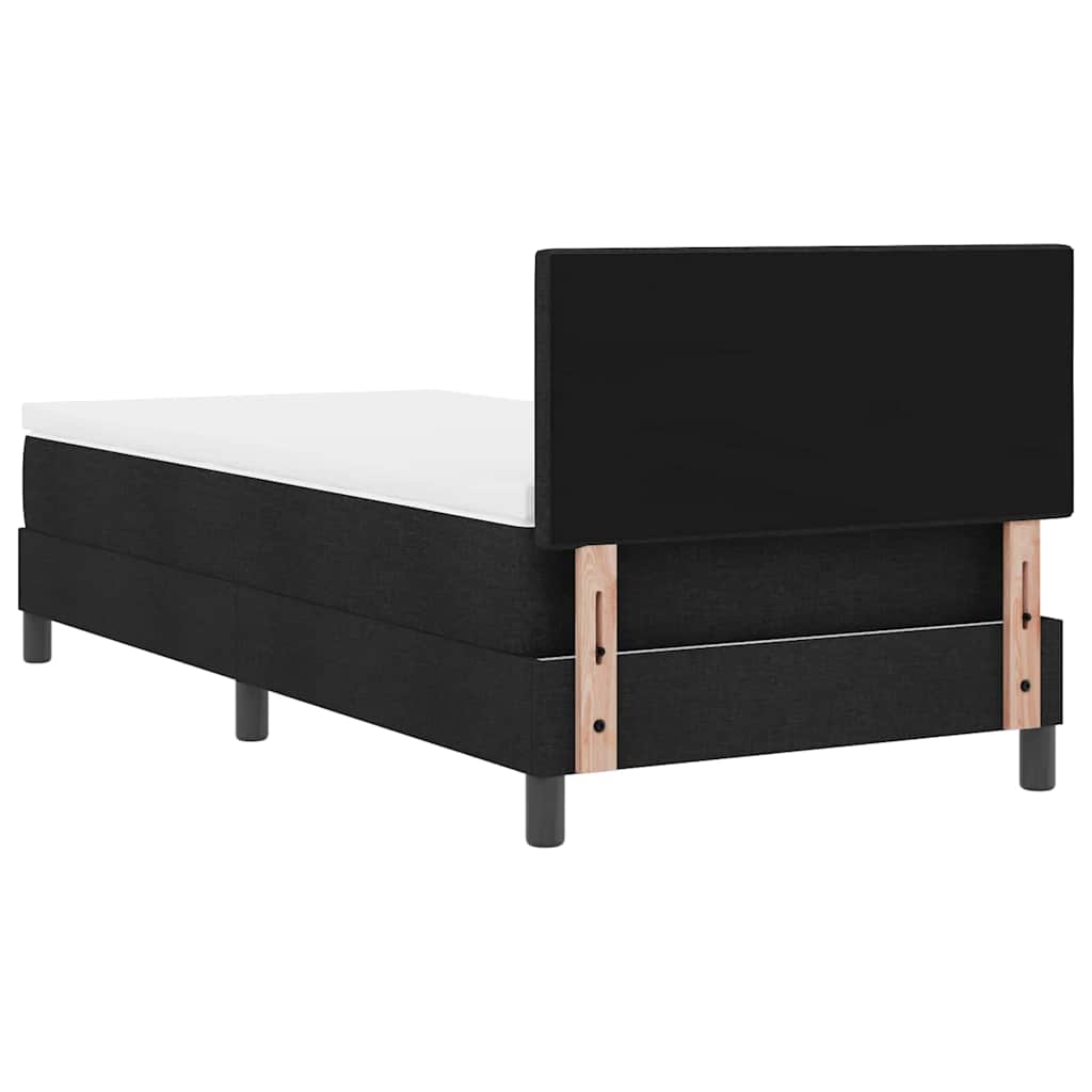 Boxspring bed met matras met LED Zwart 90 x 190 cm Stof is nu te koop bij PeponiXL, paradijselijk wonen!