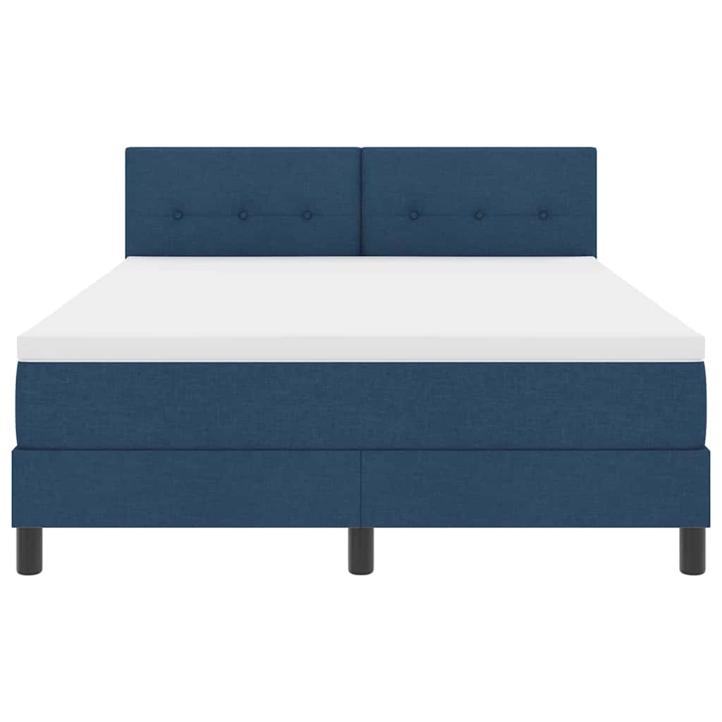 Boxspring bed met matras met LED Blauw 140 x 200 cm Stof is nu te koop bij PeponiXL, paradijselijk wonen!