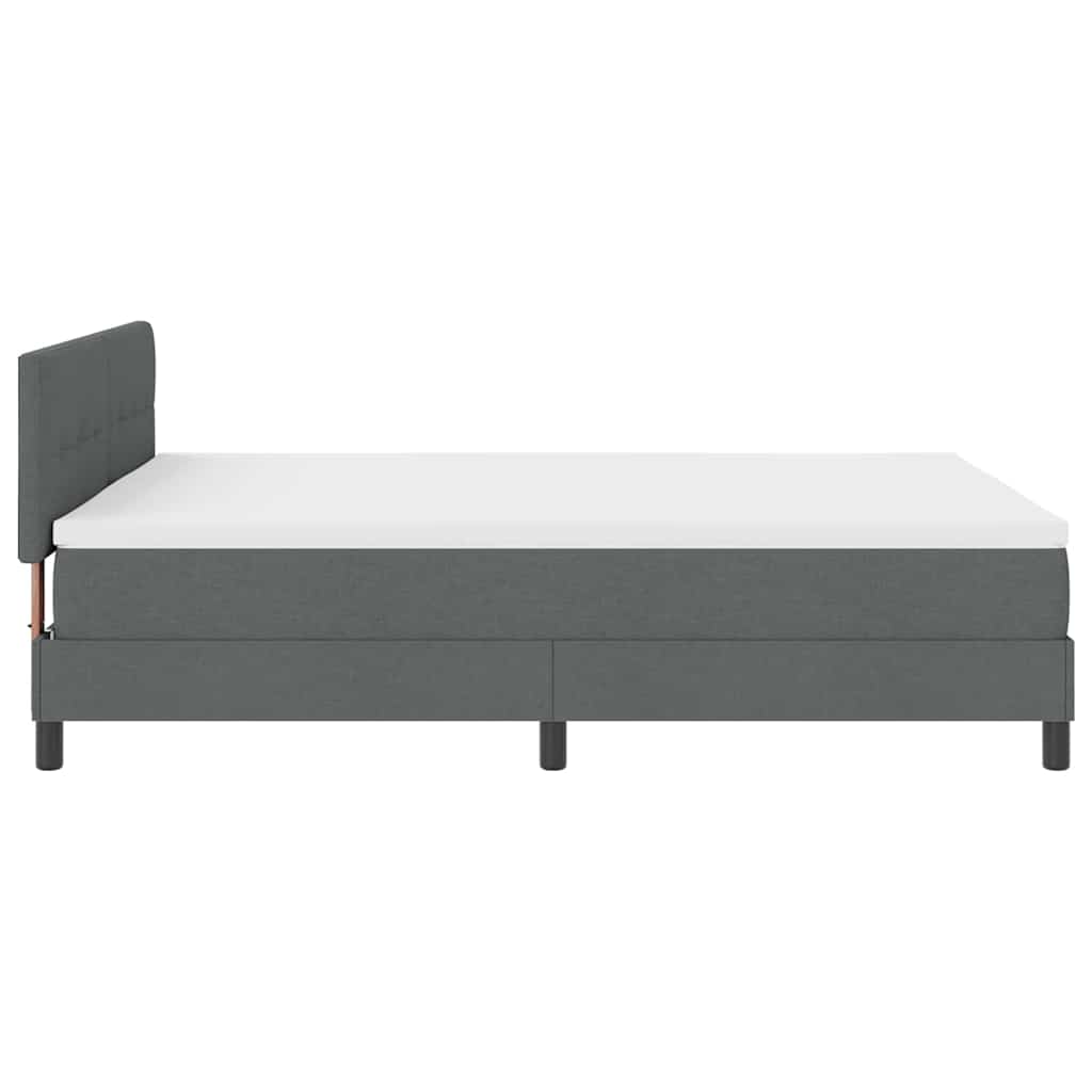Boxspring bed met matras met LED Donkergrijs 160 x 200 cm Stof is nu te koop bij PeponiXL, paradijselijk wonen!