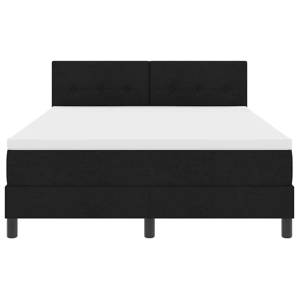 Boxspring bed met matras met LED Zwart 160 x 200 cm Stof is nu te koop bij PeponiXL, paradijselijk wonen!