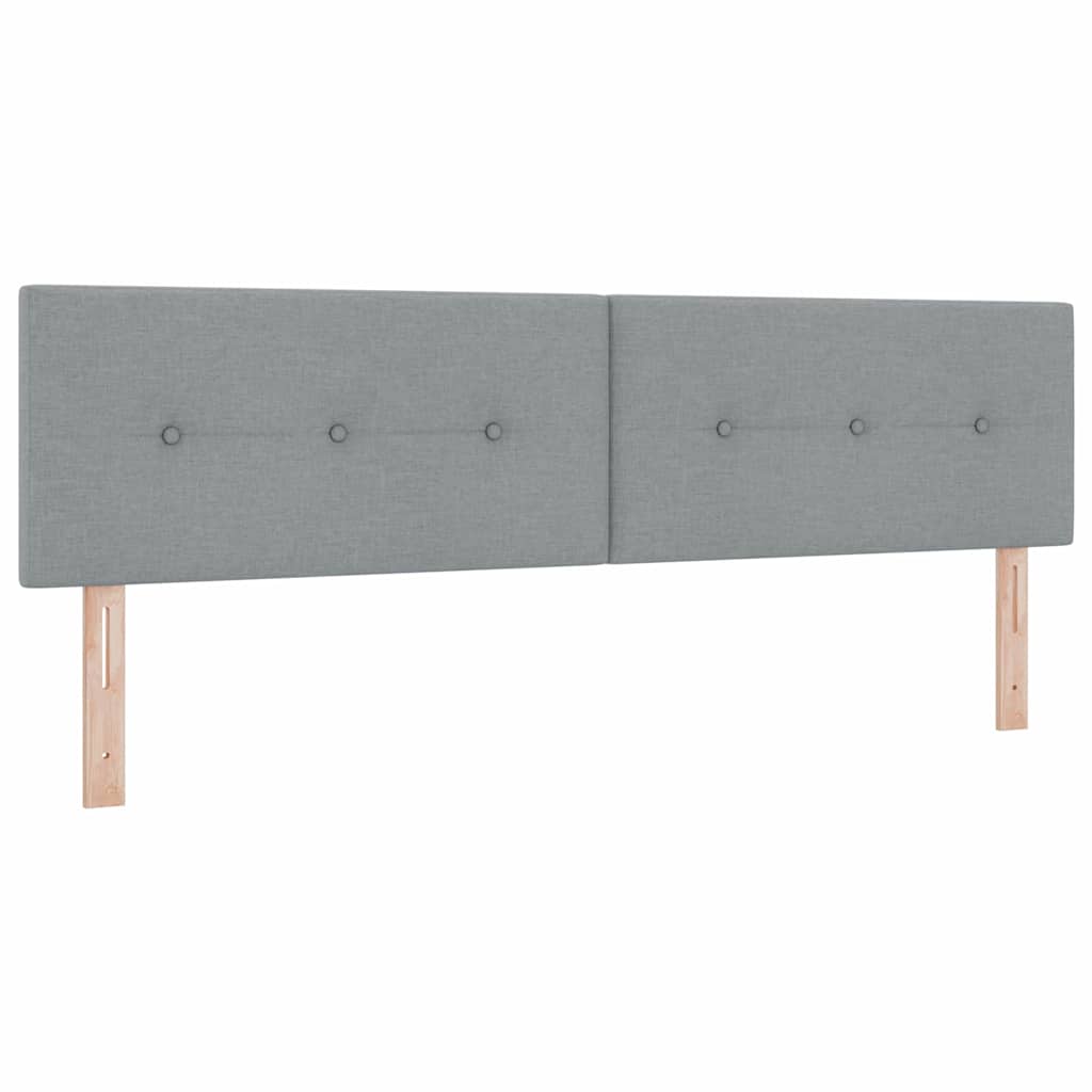 Boxspring bed met matras met LED Lichtgrijs 180 x 200 cm Stof is nu te koop bij PeponiXL, paradijselijk wonen!