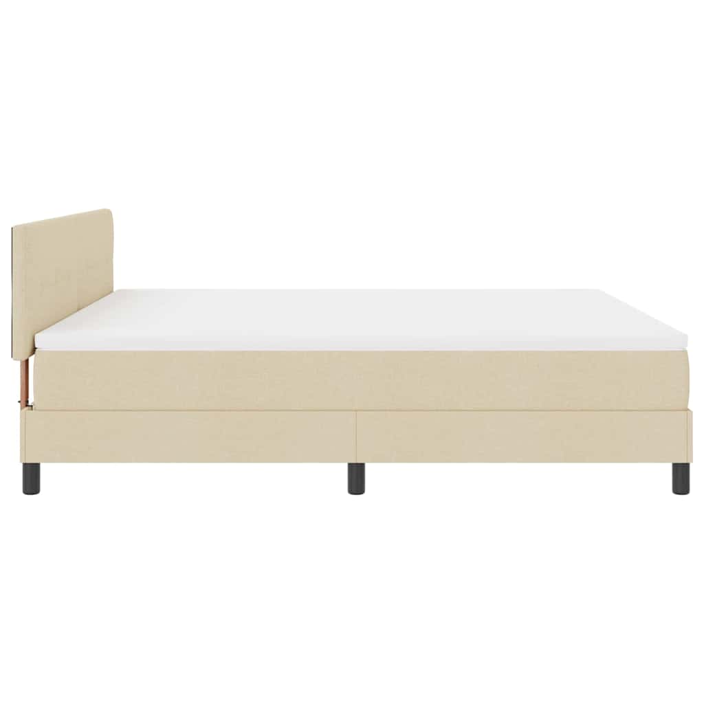 Boxspring bed met matras met LED Crème 180 x 200 cm Stof is nu te koop bij PeponiXL, paradijselijk wonen!