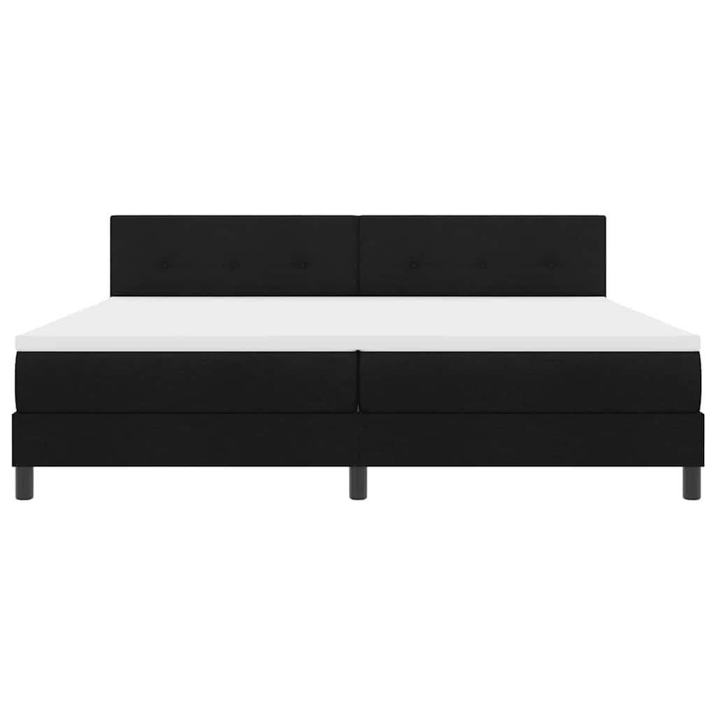 Boxspring bed met LED-stripverlichting Zwart 200 x 200 cm Stof