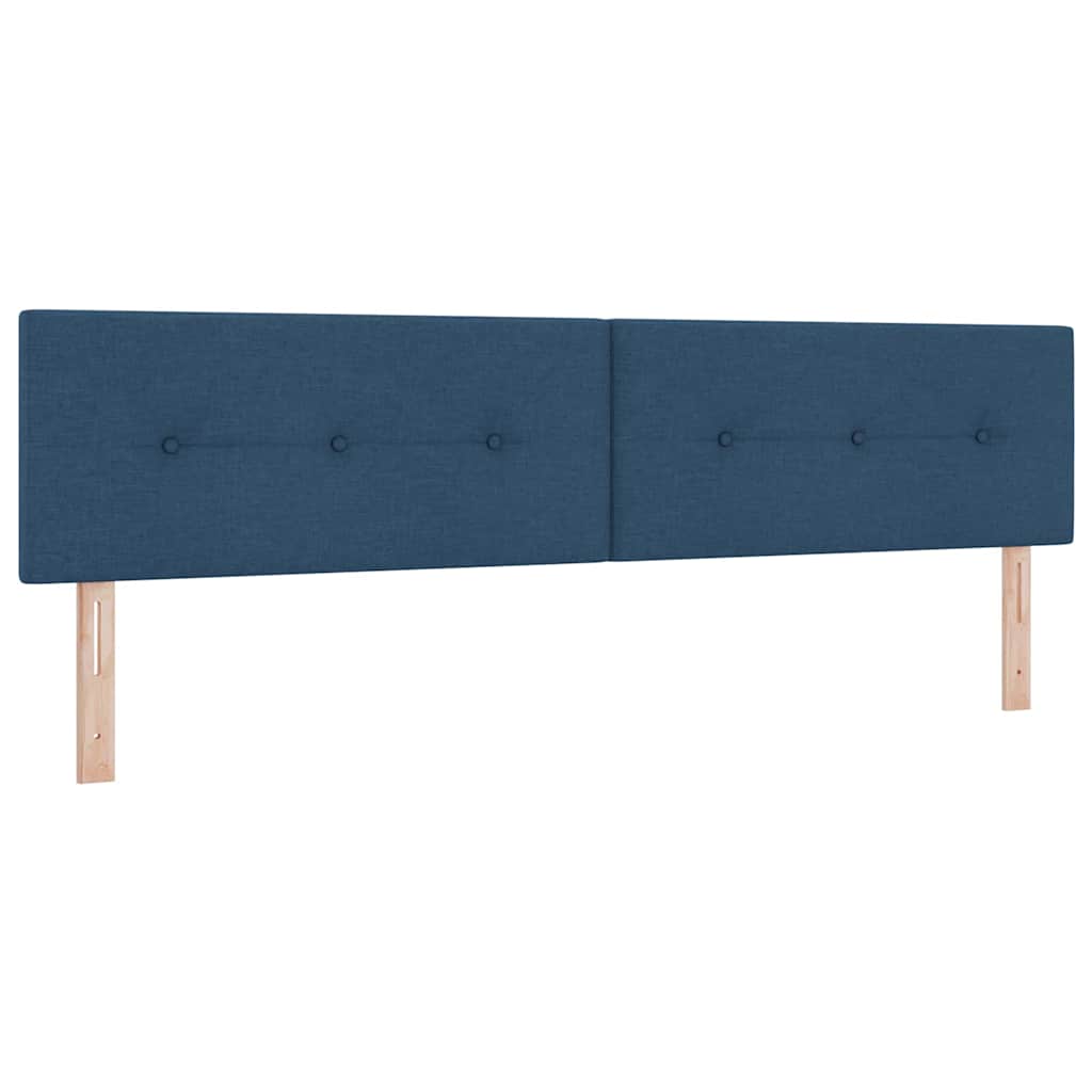 Boxspring bed met matras met LED Blauw 200 x 200 cm Stof is nu te koop bij PeponiXL, paradijselijk wonen!