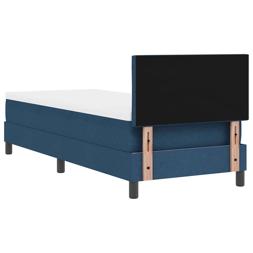 Boxspring bed met matras met LED Blauw 80 x 200 cm Stof is nu te koop bij PeponiXL, paradijselijk wonen!