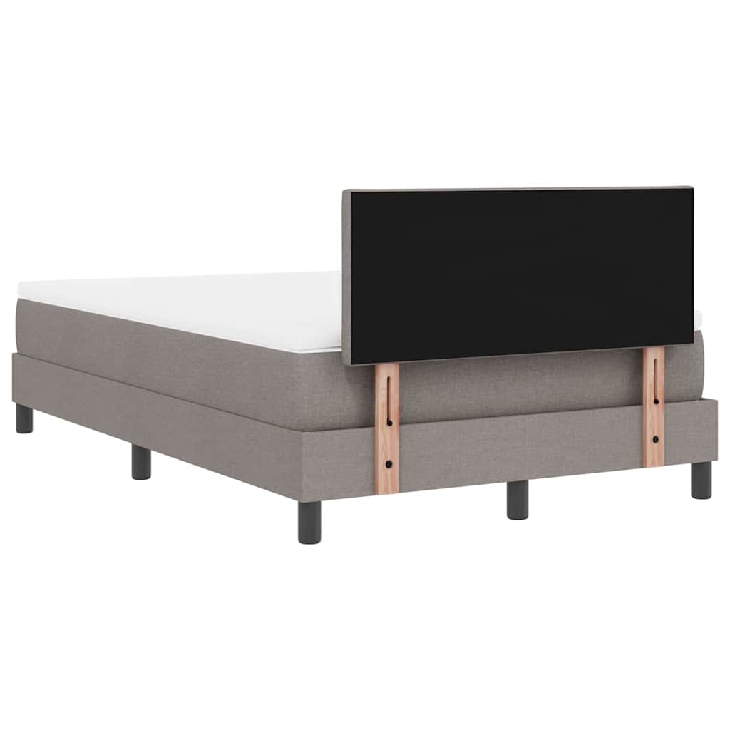 Boxspring bed met matras met LED Taupe 120 x 190 cm Stof is nu te koop bij PeponiXL, paradijselijk wonen!