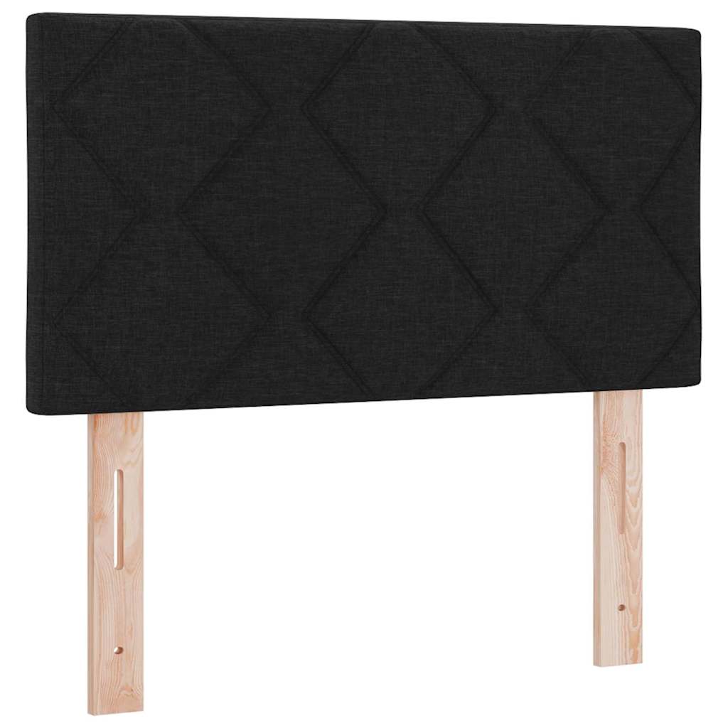 Boxspring bed met matras met LED Zwart 120 x 200 cm Stof is nu te koop bij PeponiXL, paradijselijk wonen!