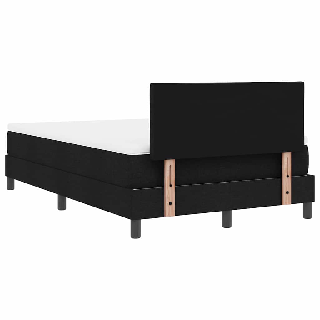Boxspring bed met matras met LED Zwart 120 x 200 cm Stof is nu te koop bij PeponiXL, paradijselijk wonen!
