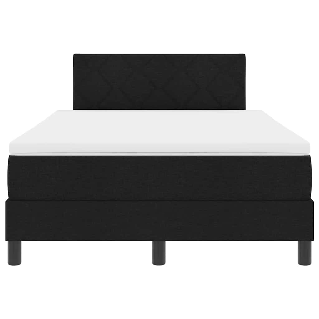 Boxspring bed met matras met LED Zwart 120 x 200 cm Stof is nu te koop bij PeponiXL, paradijselijk wonen!