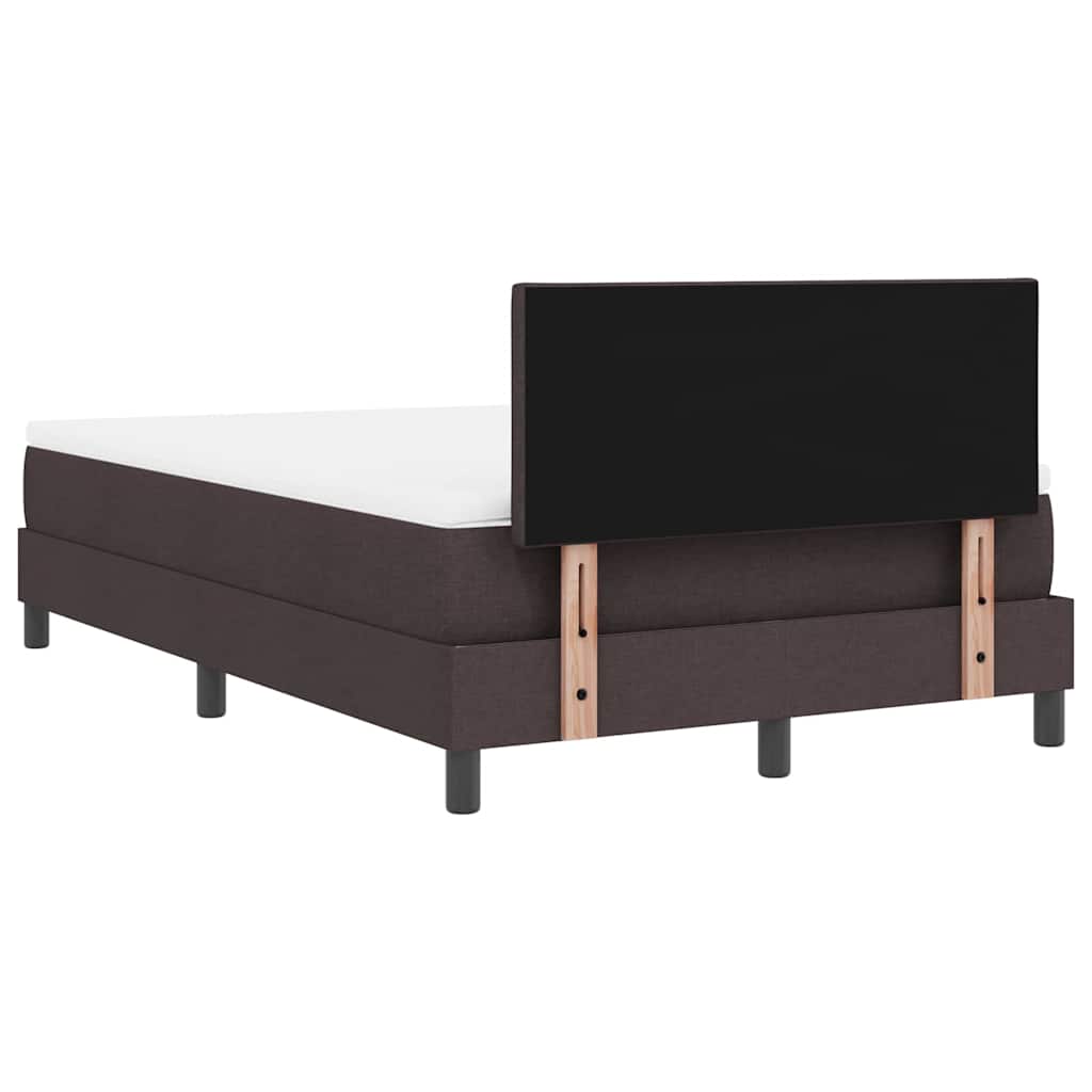 Boxspring bed met matras met LED Donkerbruin 120 x 200 cm Stof is nu te koop bij PeponiXL, paradijselijk wonen!