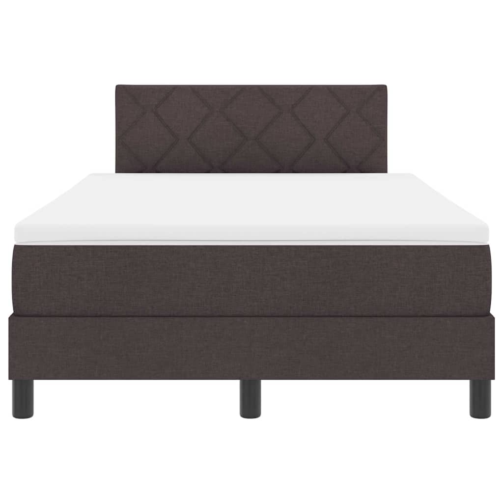 Boxspring bed met matras met LED Donkerbruin 120 x 200 cm Stof is nu te koop bij PeponiXL, paradijselijk wonen!