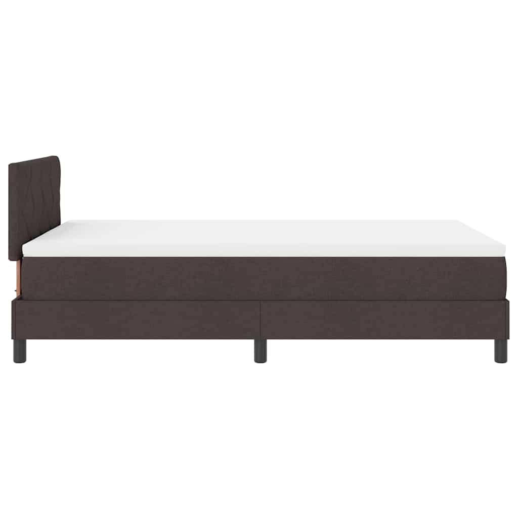 Boxspring bed met matras met LED Donkerbruin 120 x 200 cm Stof is nu te koop bij PeponiXL, paradijselijk wonen!