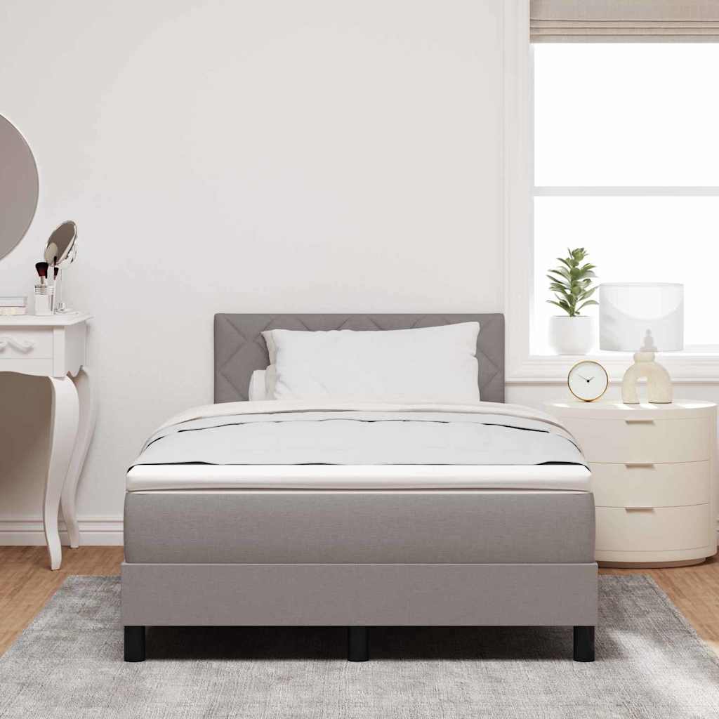 Boxspring bed met matras met LED Taupe 120 x 200 cm Stof is nu te koop bij PeponiXL, paradijselijk wonen!
