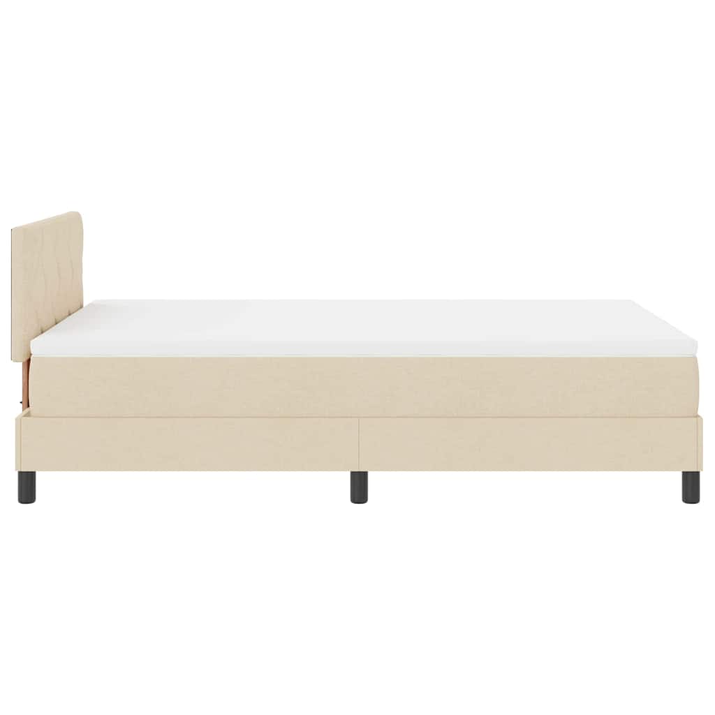 Boxspring bed met matras met LED Crème 120 x 200 cm Stof is nu te koop bij PeponiXL, paradijselijk wonen!
