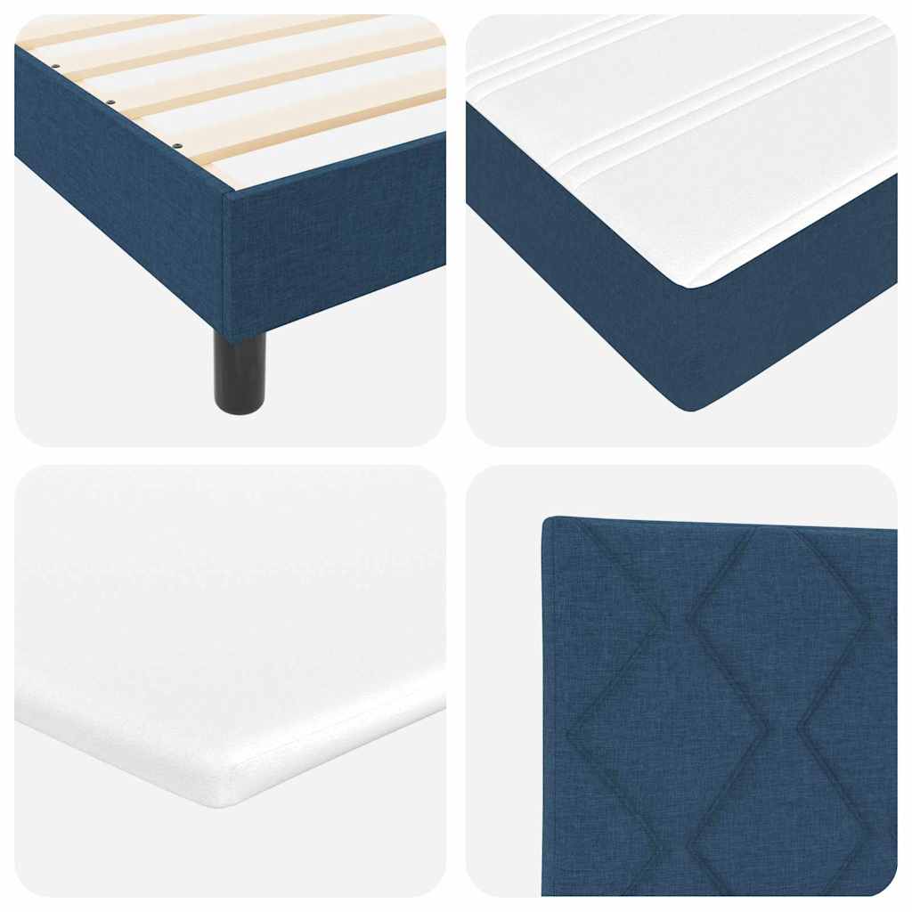 Boxspring bed met matras met LED Blauw 120 x 200 cm Stof is nu te koop bij PeponiXL, paradijselijk wonen!