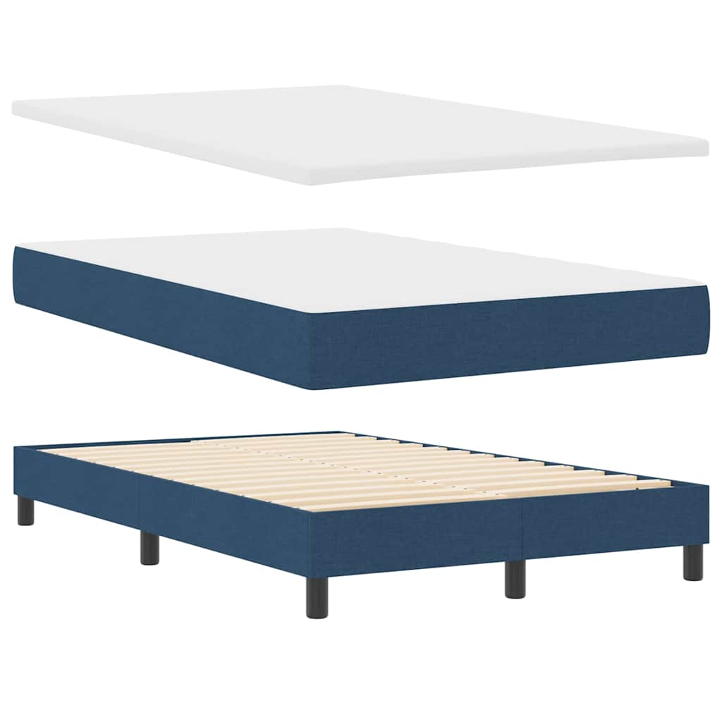 Boxspring bed met matras met LED Blauw 120 x 200 cm Stof is nu te koop bij PeponiXL, paradijselijk wonen!