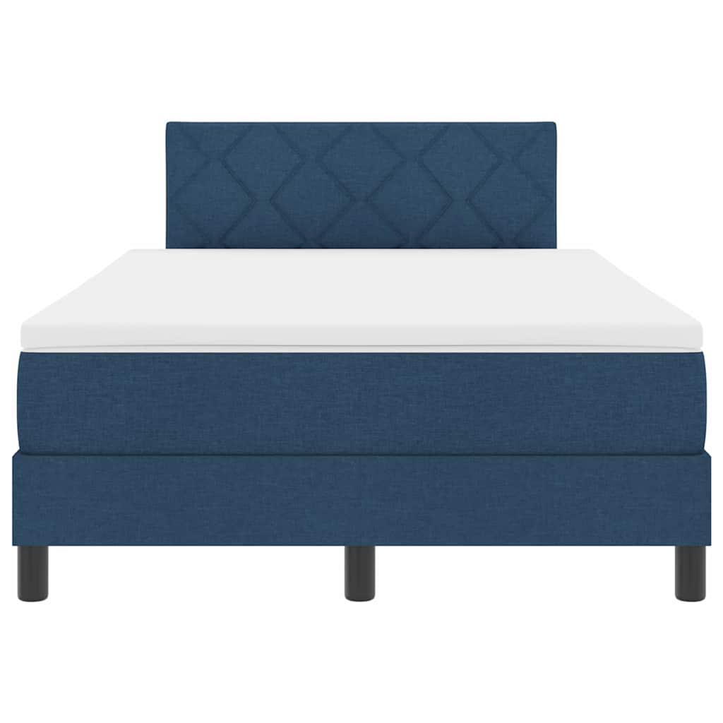 Boxspring bed met matras met LED Blauw 120 x 200 cm Stof is nu te koop bij PeponiXL, paradijselijk wonen!