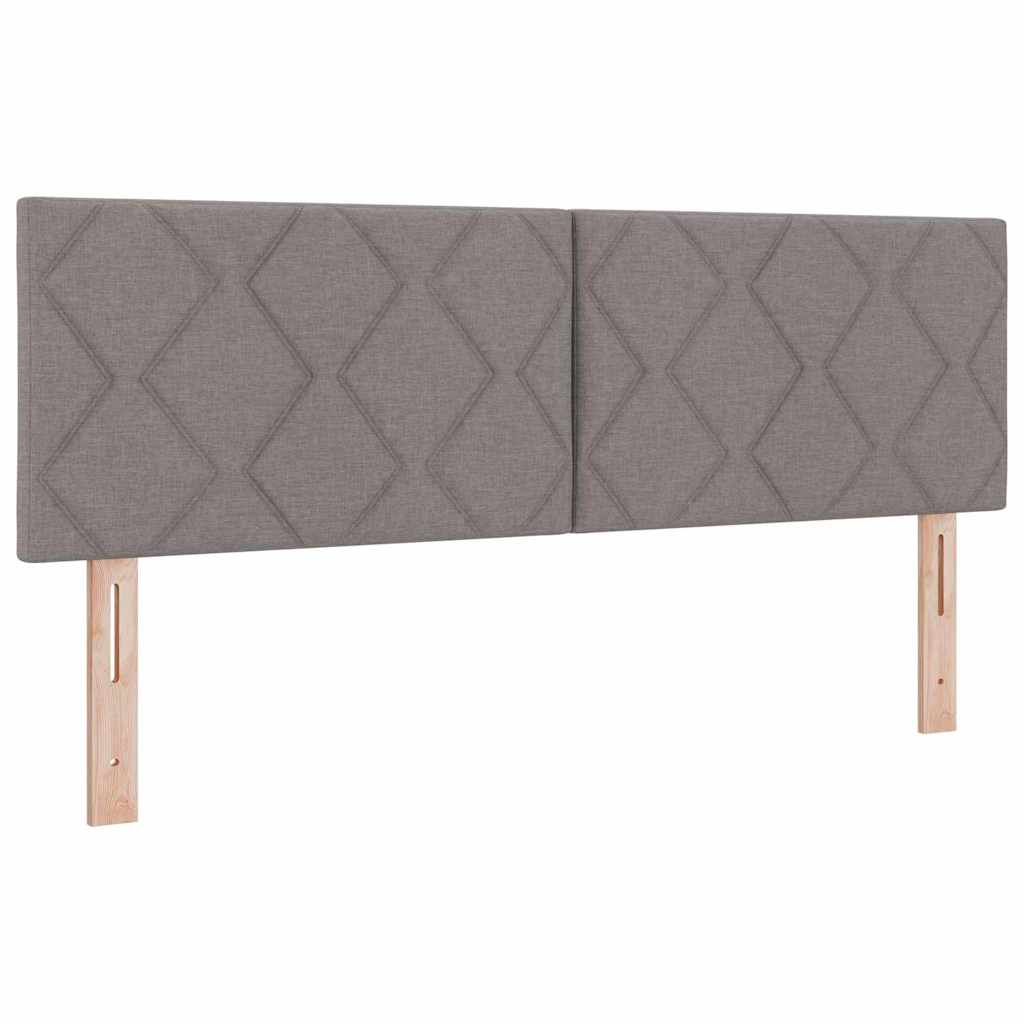 Boxspring bed met matras met LED Taupe 160 x 200 cm Stof is nu te koop bij PeponiXL, paradijselijk wonen!