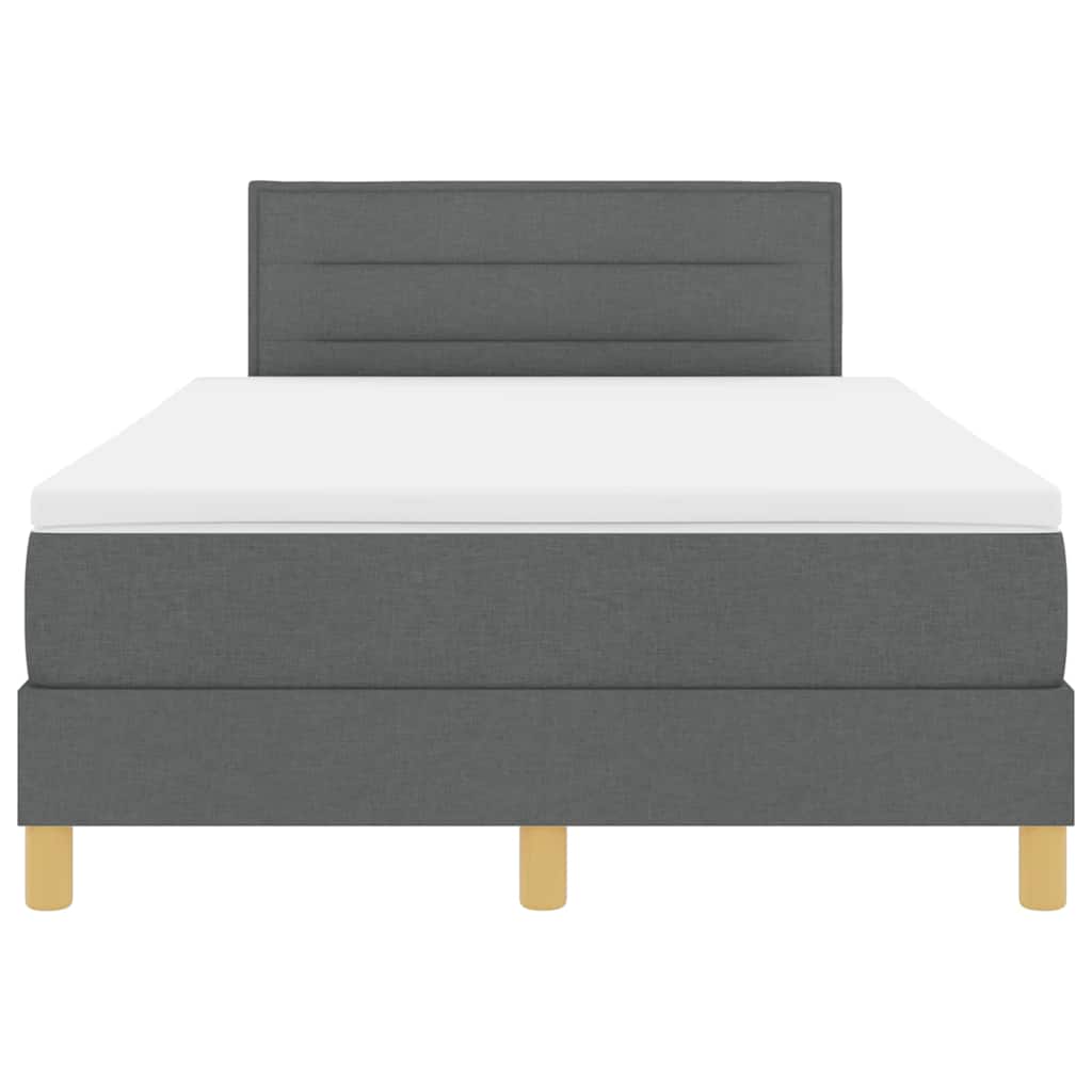 LED Box Spring Bed met hoofdeinde Donkergrijs 120 x 190 cm Stof is nu te koop bij PeponiXL, paradijselijk wonen!