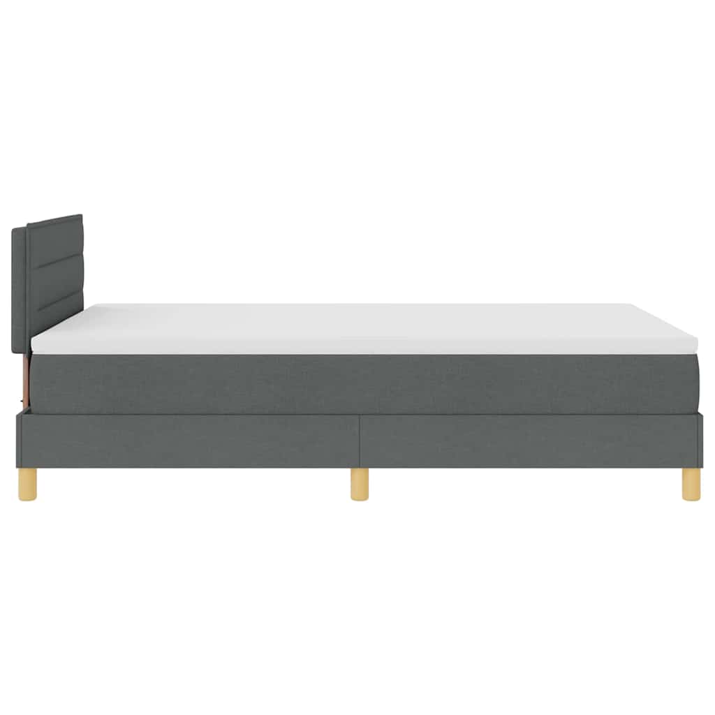LED Box Spring Bed met hoofdeinde Donkergrijs 120 x 190 cm Stof is nu te koop bij PeponiXL, paradijselijk wonen!