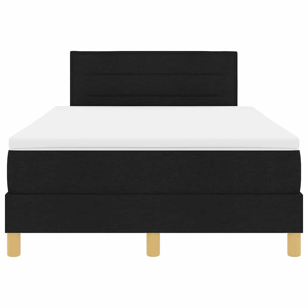 LED Box Spring Bed met hoofdeinde Zwart 120 x 190 cm Stof is nu te koop bij PeponiXL, paradijselijk wonen!