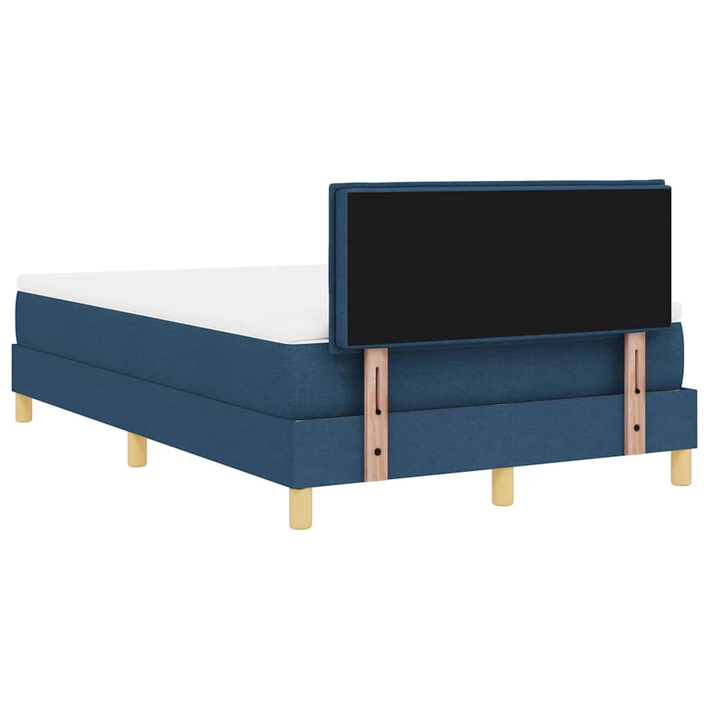 LED Box Spring Bed met hoofdeinde Blauw 120 x 200 cm Stof is nu te koop bij PeponiXL, paradijselijk wonen!