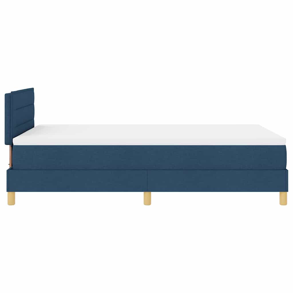 LED Box Spring Bed met hoofdeinde Blauw 120 x 200 cm Stof is nu te koop bij PeponiXL, paradijselijk wonen!