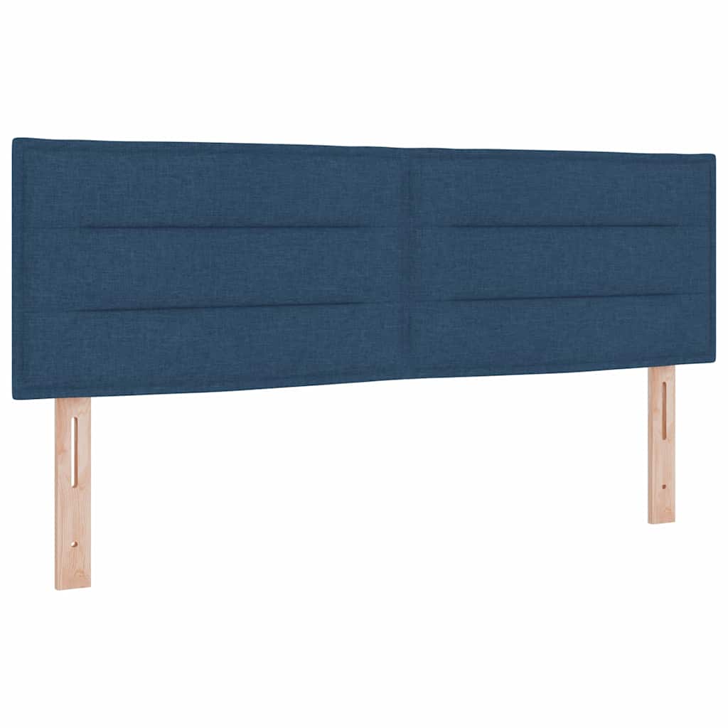 LED Box Spring Bed met hoofdeinde Blauw 160 x 200 cm Stof is nu te koop bij PeponiXL, paradijselijk wonen!