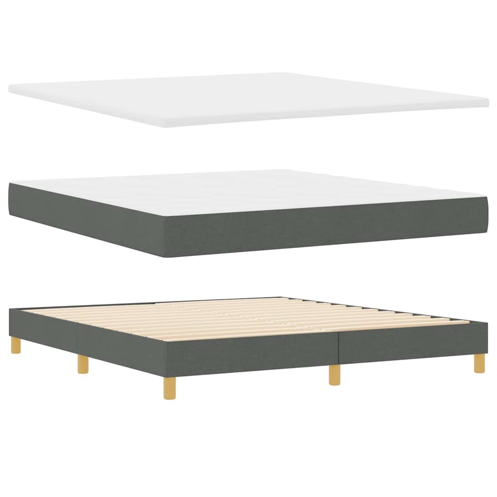 LED Box Spring Bed met hoofdeinde Donkergrijs 180 x 200 cm Stof is nu te koop bij PeponiXL, paradijselijk wonen!
